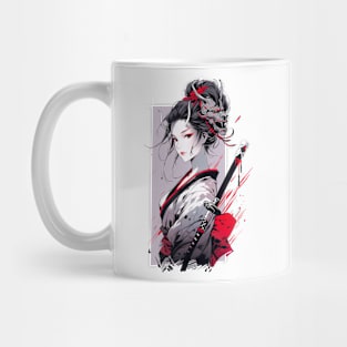 Beautiful Japanese girl with horns Mug